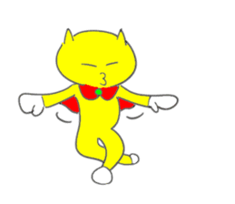 The Yellow Cat Man (Neko-o Yellow) sticker #3994760