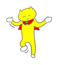 The Yellow Cat Man (Neko-o Yellow) sticker #3994761