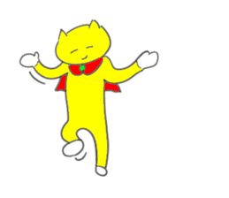 The Yellow Cat Man (Neko-o Yellow) sticker #3994761