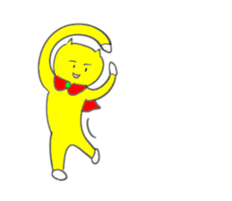 The Yellow Cat Man (Neko-o Yellow) sticker #3994762