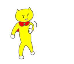 The Yellow Cat Man (Neko-o Yellow) sticker #3994763