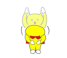The Yellow Cat Man (Neko-o Yellow) sticker #3994764