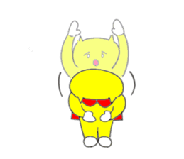 The Yellow Cat Man (Neko-o Yellow) sticker #3994764