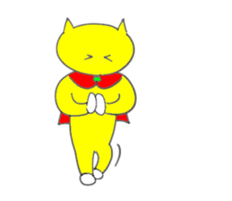 The Yellow Cat Man (Neko-o Yellow) sticker #3994765