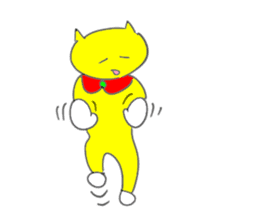 The Yellow Cat Man (Neko-o Yellow) sticker #3994766