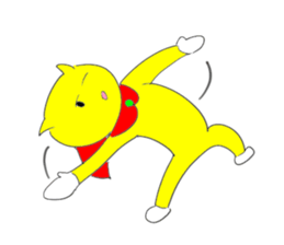 The Yellow Cat Man (Neko-o Yellow) sticker #3994769