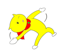 The Yellow Cat Man (Neko-o Yellow) sticker #3994769