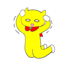 The Yellow Cat Man (Neko-o Yellow) sticker #3994772