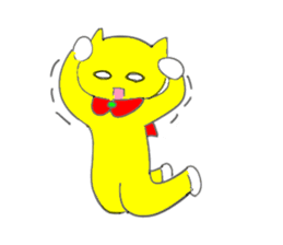 The Yellow Cat Man (Neko-o Yellow) sticker #3994772
