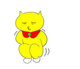 The Yellow Cat Man (Neko-o Yellow) sticker #3994773