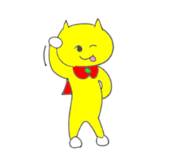 The Yellow Cat Man (Neko-o Yellow) sticker #3994774