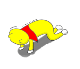 The Yellow Cat Man (Neko-o Yellow) sticker #3994775