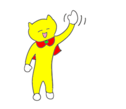 The Yellow Cat Man (Neko-o Yellow) sticker #3994776