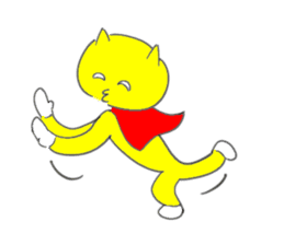 The Yellow Cat Man (Neko-o Yellow) sticker #3994777
