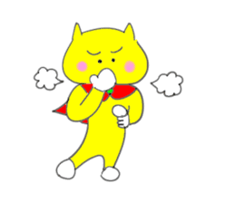 The Yellow Cat Man (Neko-o Yellow) sticker #3994778