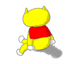 The Yellow Cat Man (Neko-o Yellow) sticker #3994779