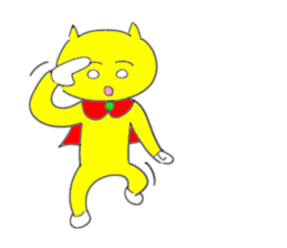 The Yellow Cat Man (Neko-o Yellow) sticker #3994781