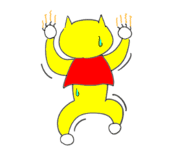 The Yellow Cat Man (Neko-o Yellow) sticker #3994782
