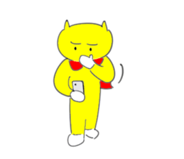 The Yellow Cat Man (Neko-o Yellow) sticker #3994783