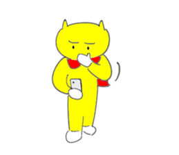 The Yellow Cat Man (Neko-o Yellow) sticker #3994783