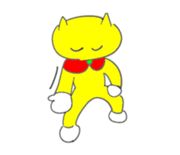 The Yellow Cat Man (Neko-o Yellow) sticker #3994784
