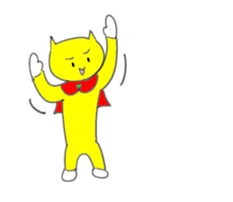 The Yellow Cat Man (Neko-o Yellow) sticker #3994786