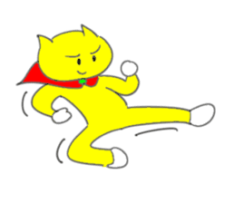 The Yellow Cat Man (Neko-o Yellow) sticker #3994787