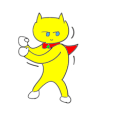 The Yellow Cat Man (Neko-o Yellow) sticker #3994788