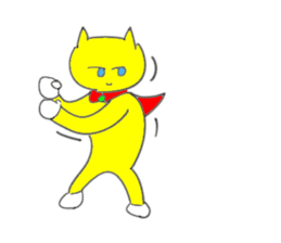 The Yellow Cat Man (Neko-o Yellow) sticker #3994788