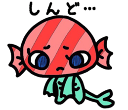 Martian Takoyaki and half fish  ame-chan sticker #3996885