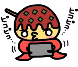 Martian Takoyaki and half fish  ame-chan sticker #3996901