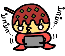 Martian Takoyaki and half fish ame-chan sticker #3996901