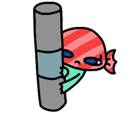 Martian Takoyaki and half fish  ame-chan sticker #3996905