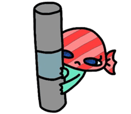 Martian Takoyaki and half fish ame-chan sticker #3996905