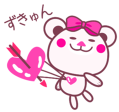 Chocolate bear -LOVE&Strawberry taste- sticker #3997393