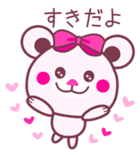 Chocolate bear -LOVE&Strawberry taste- sticker #3997403