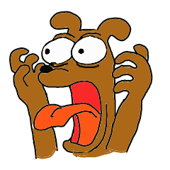 The dog of big reaction