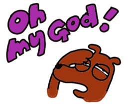 The dog of big reaction sticker #3997656