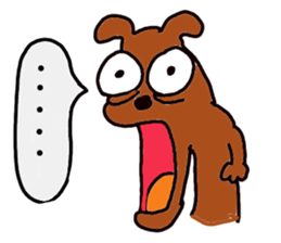 The dog of big reaction sticker #3997669