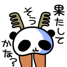 Panda Reindeer sticker #3997992