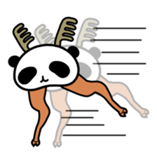 Panda Reindeer sticker #3997996