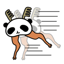 Panda Reindeer sticker #3997996