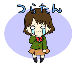 Japanese high school girls. sticker #3999244