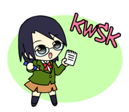Japanese high school girls. sticker #3999246