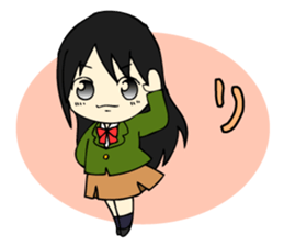 Japanese high school girls. sticker #3999261