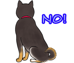Black-Shiba Sticker sticker #4000434