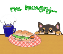 Black-Shiba Sticker sticker #4000441