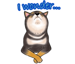 Black-Shiba Sticker sticker #4000449