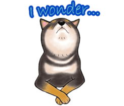Black-Shiba Sticker sticker #4000449