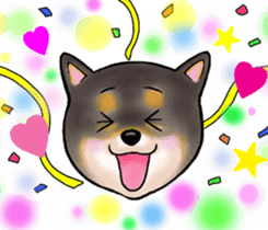 Black-Shiba Sticker sticker #4000454